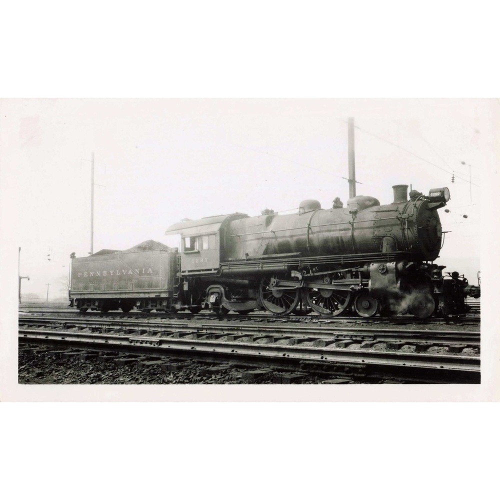 PRR Pennsylvania Railroad 4-4-2 #1287 Steam Locomotive Photo Thorndale PA 1947 - Picture 1 of 2